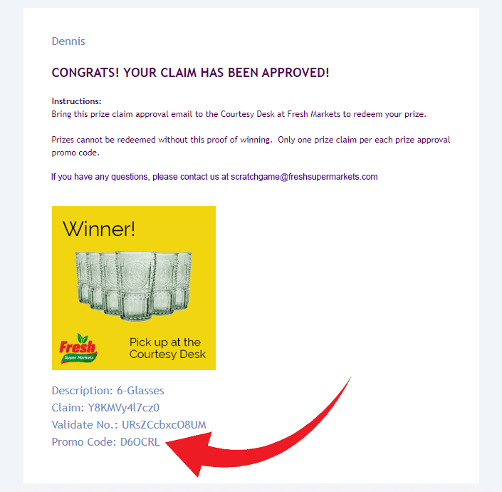Prize Claim Email